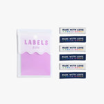 Load image into Gallery viewer, "Made With Love + Swear Words" Woven Labels | Pack of 6 | Kylie And The Machine
