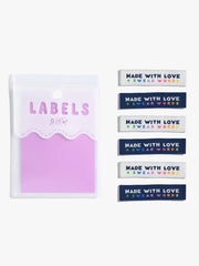 Load image into Gallery viewer, "Made With Love + Swear Words" Woven Labels | Pack of 6 | Kylie And The Machine