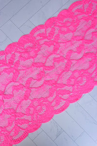 Shock Rose 9" Wide Stretch Lace