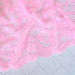 Load image into Gallery viewer, Pink Daisy 9&quot; Wide Stretch Lace
