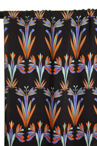 Art Deco on Navy Rayon Viscose | Atelier Jupe | By The Half Yard