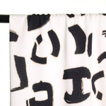 Load image into Gallery viewer, Black Geometric Blocks on Ivory Rayon Viscose | Atelier Jupe | By The Half Yard
