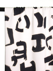 Load image into Gallery viewer, Black Geometric Blocks on Ivory Rayon Viscose | Atelier Jupe | By The Half Yard
