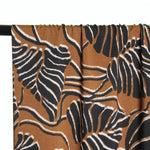 Load image into Gallery viewer, Black Leaves on Pecan Rayon Viscose | Atelier Jupe | By The Half Yard
