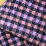 Load image into Gallery viewer, Purple/Navy 3/4" Check Cozy Thick Teddy Fleece | Atelier Jupe | By The Half Yard
