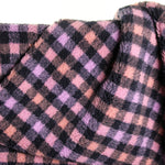 Load image into Gallery viewer, Purple/Navy 3/4" Check Cozy Thick Teddy Fleece | Atelier Jupe | By The Half Yard
