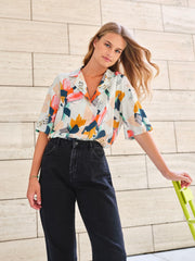 Load image into Gallery viewer, Textured Floral on Ivory Rayon Viscose | Atelier Jupe | By The Half Yard