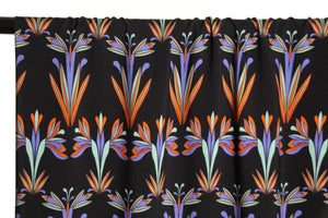 Art Deco on Navy Rayon Viscose | Atelier Jupe | By The Half Yard