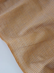 Load image into Gallery viewer, Tan &amp; Ivory Vertical Pinstripe Handwoven Lightweight Cotton