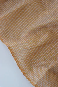 Tan & Ivory Vertical Pinstripe Handwoven Lightweight Cotton