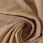 Load image into Gallery viewer, Tan &amp; Ivory Vertical Pinstripe Handwoven Lightweight Cotton
