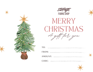 Downloadable 5x7 Merry Christmas Themed Gift Card