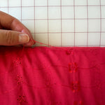 Load image into Gallery viewer, 29IN REMNANT; Flawed Red Embroidered Cotton Poly
