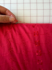 Load image into Gallery viewer, Flawed Red Embroidered Cotton Poly
