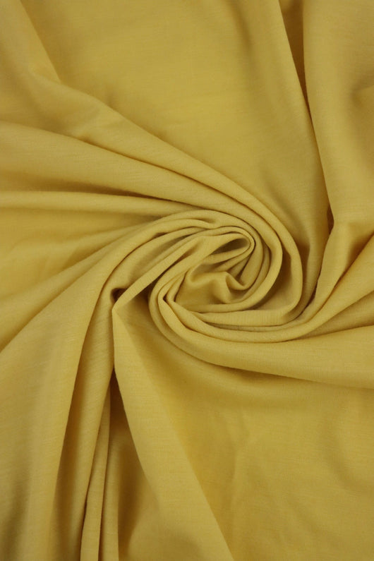 1YD PRECUT; Cadmium Galway Wool Spandex Jersey Knit