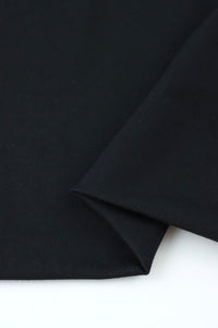 Black Athletic Brushed Poly Jersey 125GSM