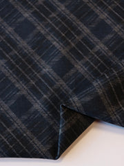 Load image into Gallery viewer, Navy Bias Madras Plaid Premium Ponte Print