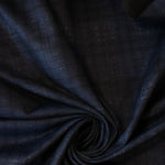 Load image into Gallery viewer, Navy Distressed Plaid Premium Ponte Print
