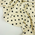 Load image into Gallery viewer, Polka Dots on Ivory Brushed Hacci Sweater Knit
