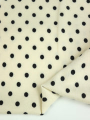 Load image into Gallery viewer, Polka Dots on Ivory Brushed Hacci Sweater Knit
