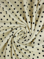 Load image into Gallery viewer, Polka Dots on Ivory Brushed Hacci Sweater Knit
