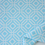 Load image into Gallery viewer, Intertwined on Sky Blue Nylon Spandex Tricot | Designer Deadstock
