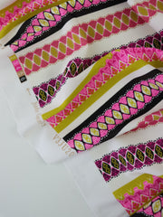 Load image into Gallery viewer, Pink &amp; Pear Funky Horizontal Stripe Nylon Spandex Tricot | Designer Deadstock
