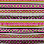 Load image into Gallery viewer, Pink &amp; Pear Funky Horizontal Stripe Nylon Spandex Tricot | Designer Deadstock
