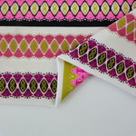 Load image into Gallery viewer, Pink &amp; Pear Funky Horizontal Stripe Nylon Spandex Tricot | Designer Deadstock
