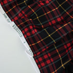Load image into Gallery viewer, Black/Ruby/Yellow/Hazy Mint Plaid Matte Nylon Spandex Tricot | Designer Deadstock
