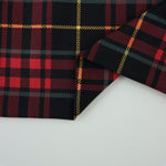 Load image into Gallery viewer, Black/Ruby/Yellow/Hazy Mint Plaid Matte Nylon Spandex Tricot | Designer Deadstock
