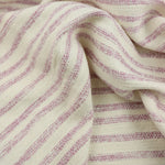 Load image into Gallery viewer, Orchid &amp; Ivory Striped Jacquard Woven | Designer Deadstock
