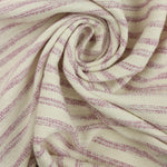 Load image into Gallery viewer, Orchid &amp; Ivory Striped Jacquard Woven | Designer Deadstock
