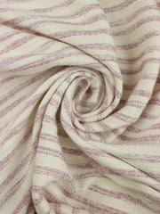 Load image into Gallery viewer, Orchid &amp; Ivory Striped Jacquard Woven | Designer Deadstock
