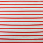 Load image into Gallery viewer, Tomato &amp; White Stripe Matte Nylon Spandex Tricot | Designer Deadstock
