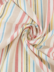 Load image into Gallery viewer, Coral &amp; Sand Beach Stripe Linen Rayon