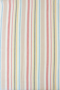 Coral & Sand Beach Stripe Linen Rayon