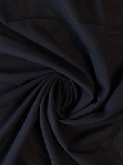 Load image into Gallery viewer, Black Italian Lightweight Microfiber Mesh Nylon Spandex | Designer Deadstock
