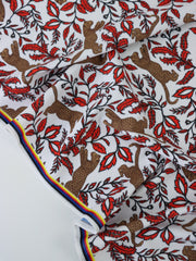 Load image into Gallery viewer, Leaping Leopards on White Nylon Spandex Tricot | Designer Deadstock
