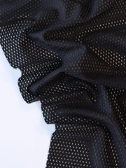 Load image into Gallery viewer, Black Italian Perforated Mesh | Designer Deadstock
