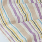 Load image into Gallery viewer, Lavender &amp; Sand Beach Stripe Linen Rayon

