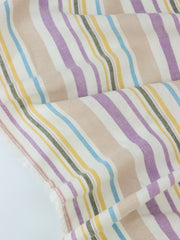 Load image into Gallery viewer, Lavender &amp; Sand Beach Stripe Linen Rayon