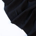 Load image into Gallery viewer, Black Italian Waffle Stretch Mesh Nylon Spandex | Designer Deadstock

