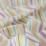 Load image into Gallery viewer, Lavender &amp; Sand Beach Stripe Linen Rayon
