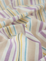 Load image into Gallery viewer, Lavender &amp; Sand Beach Stripe Linen Rayon
