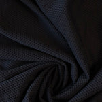 Load image into Gallery viewer, Black Italian Waffle Stretch Mesh Nylon Spandex | Designer Deadstock
