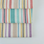 Load image into Gallery viewer, Mint &amp; Aqua Beach Stripe Linen Rayon
