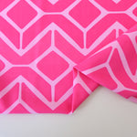 Load image into Gallery viewer, Sail Geo Pink Tonal Nylon Spandex Tricot | Designer Deadstock
