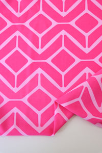 Sail Geo Pink Tonal Nylon Spandex Tricot | Designer Deadstock