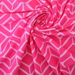 Load image into Gallery viewer, Sail Geo Pink Tonal Nylon Spandex Tricot | Designer Deadstock
